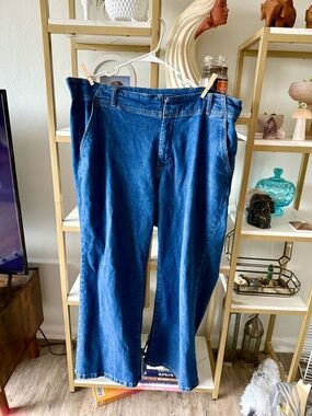 Anthropologie Pilcro Wide-Leg Denim Jeans in Indigo Blue